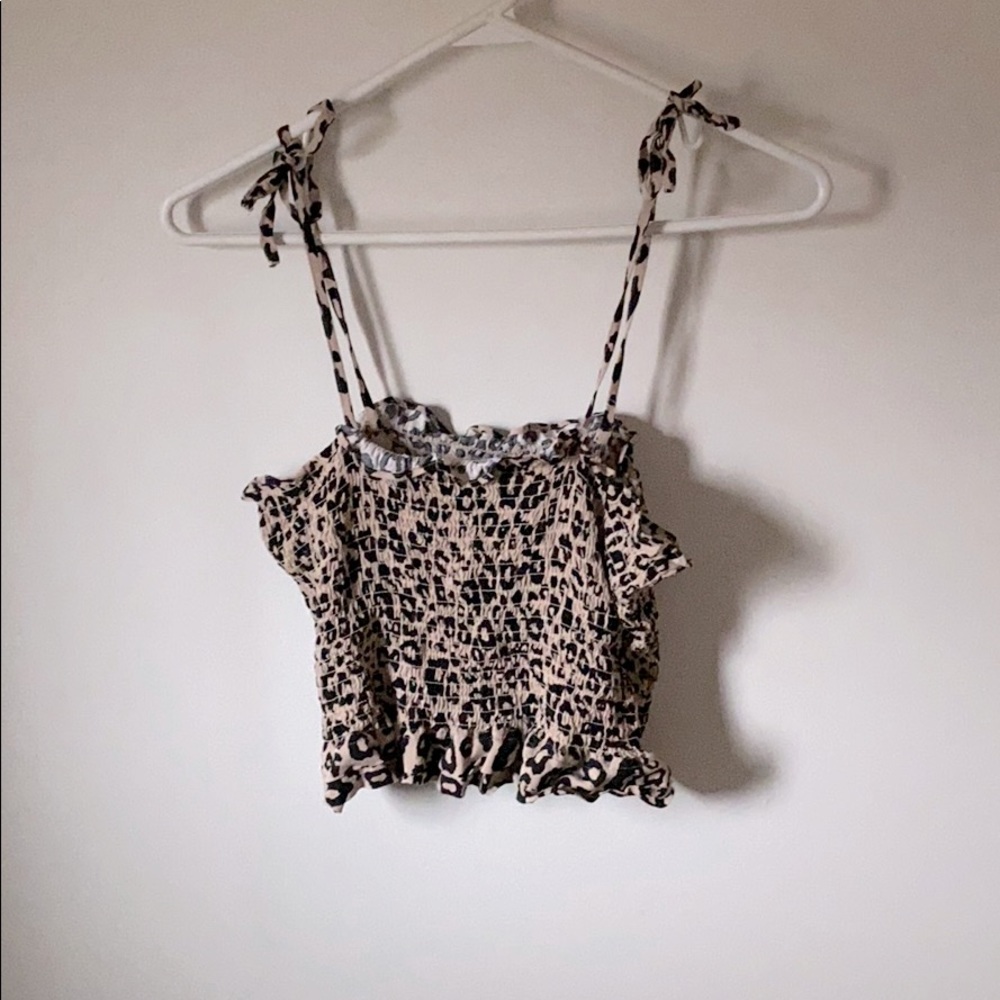 Animal print crop top